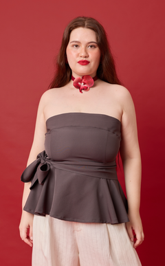 PLUMA TOP - GRAY Shop.TayoStudio