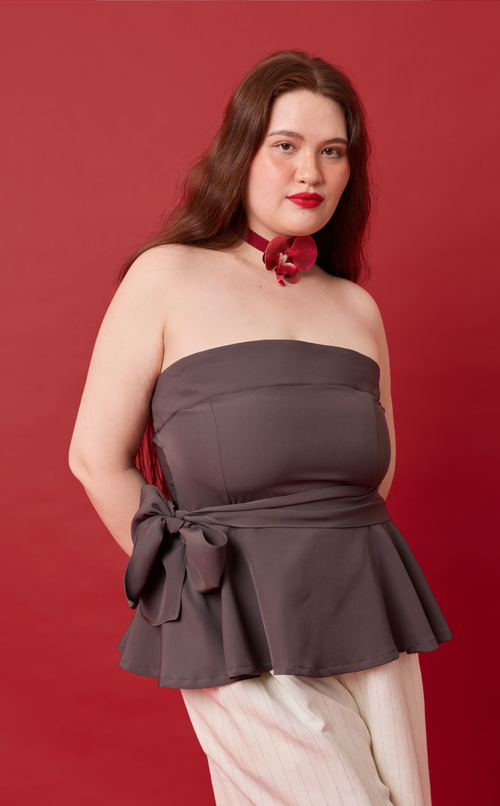 PLUMA TOP - GRAY Shop.TayoStudio