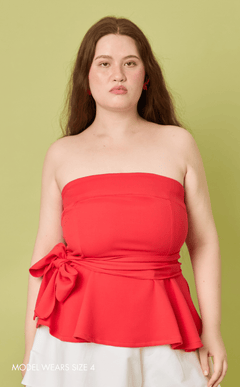 PLUMA TOP - RED Shop.TayoStudio