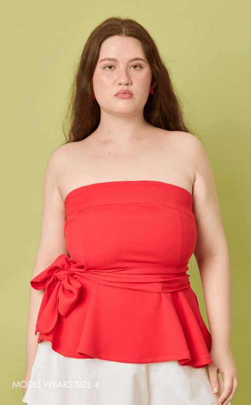 PLUMA TOP - RED Shop.TayoStudio
