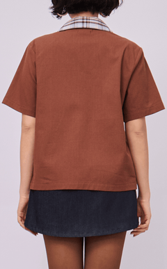 PINO TOP - COMBI CHOCOLATE PLAID