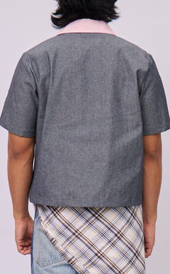 PINO TOP - GRAY DENIM CHAMBRAY HEART