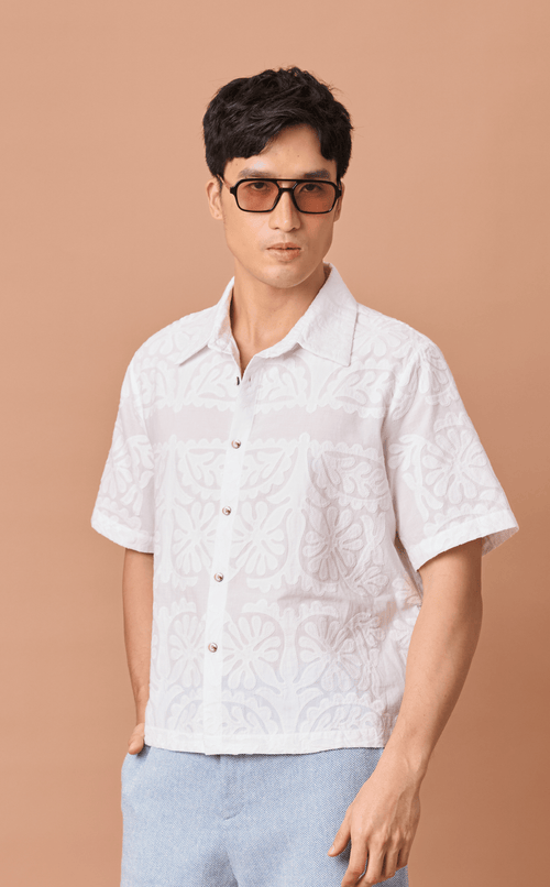 RAJA SHIRT - WHITE LACE Shop.TayoStudio