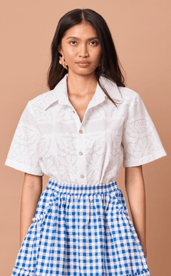 RAJA SHIRT - WHITE LACE Shop.TayoStudio