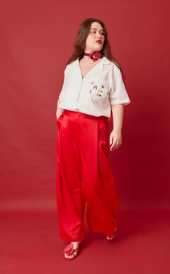RANDY PANTS - RED SATIN Shop.TayoStudio