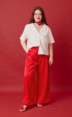 RANDY PANTS - RED SATIN Shop.TayoStudio