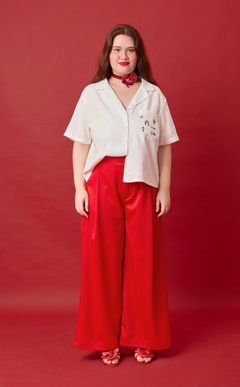 RANDY PANTS - RED SATIN Shop.TayoStudio