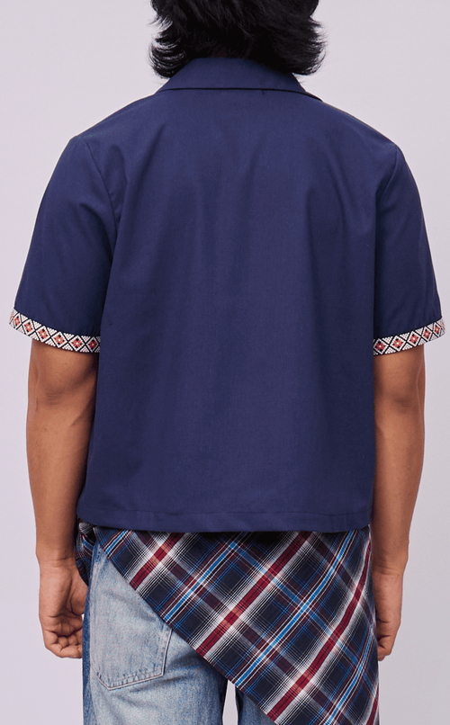 RAJA SHIRT - NAVY BLUE LINEN