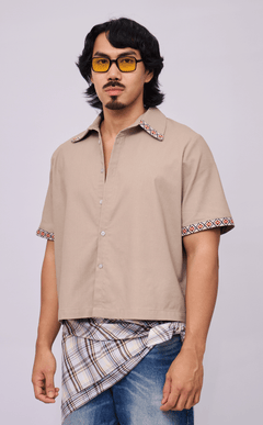 RAJA SHIRT - TAUPE LINEN