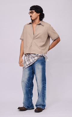 RAJA SHIRT - TAUPE LINEN
