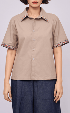 RAJA SHIRT - TAUPE LINEN