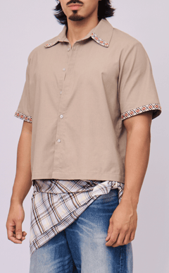RAJA SHIRT - TAUPE LINEN