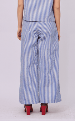 RANDY PANTS - BLUE STRIPES SEERSUCKER