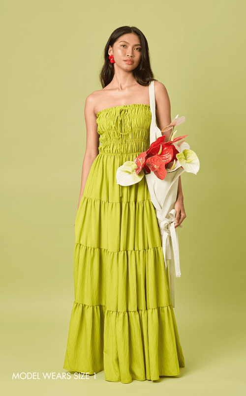 SIENNA MAXI DRESS - CHARTREUSE (PRE-ORDER)