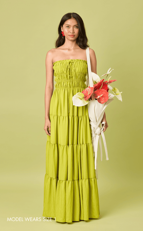 SIENNA MAXI DRESS - CHARTREUSE (PRE-ORDER)