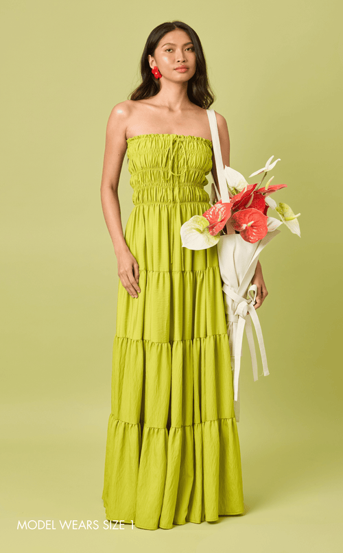 SIENNA MAXI DRESS - CHARTREUSE (PRE-ORDER)