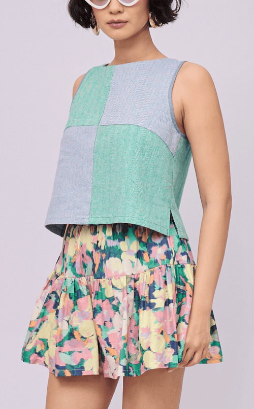 STACY SKORT - PASTEL ABSTRACT