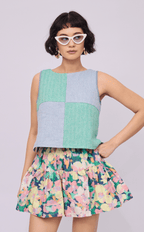 STACY SKORT - PASTEL ABSTRACT