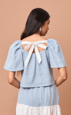 VANIA TOP - CHEVRON TWEED Shop.TayoStudio