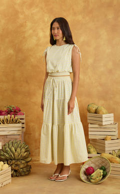 HELENA SKIRT 2.0 - YELLOW MICRO PLAID Shop.TayoStudio