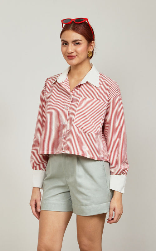 Hailey Cropped Tailored Shirt