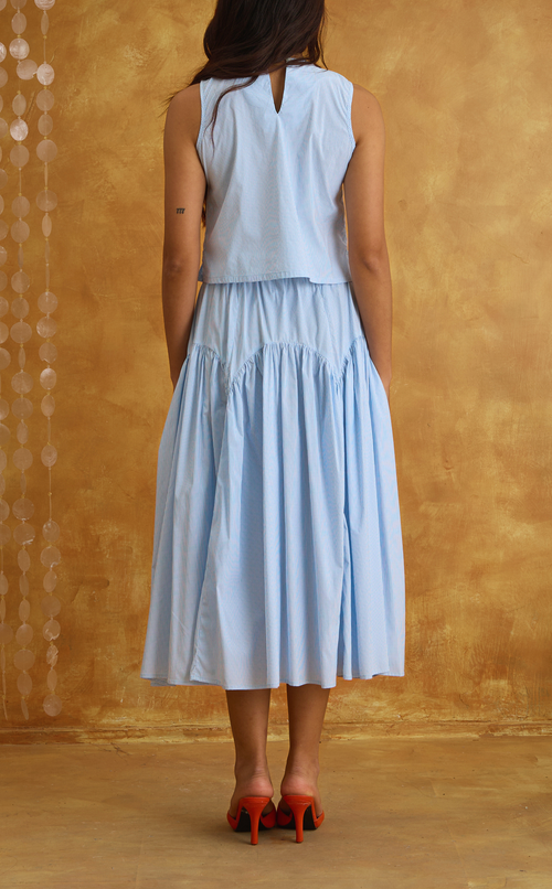 LIGAYA SET - LIGHT BLUE GRID Shop.TayoStudio