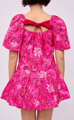 VANIA TOP - NEON PINK FLORAL