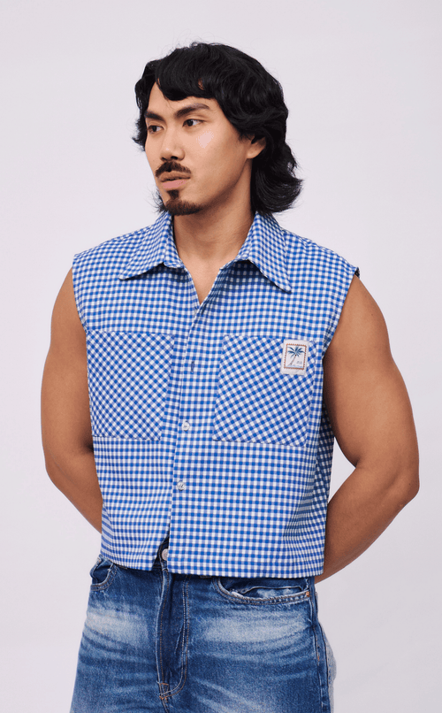 NANO SHIRT - BLUE GINGHAM 2