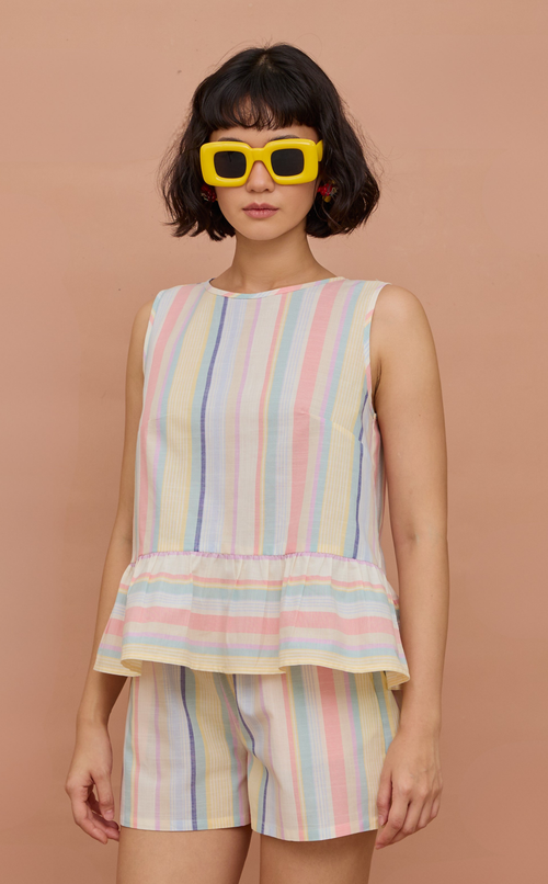 ROSANNA SET - PASTEL MULTICOLOR STRIPES