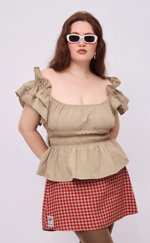 KAROL SKORT - RED PLAID