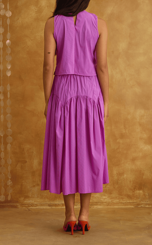 LIGAYA SET - PURPLE GRID