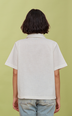 PINO TOP -  WHITE OXFORD (APLAYA) W/ EMBRO