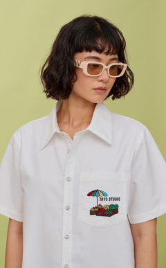 PINO TOP -  OFF WHITE LINEN (PALENGKE) W/ EMBRO