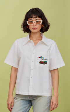 PINO TOP -  OFF WHITE LINEN (PALENGKE) W/ EMBRO