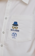 PINO TOP -  OFF WHITE LINEN (APLAYA) W/ EMBRO
