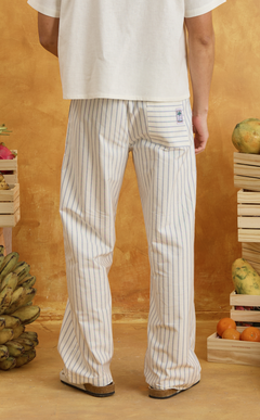 ZION PANTS - WHITE NAUTICAL STRIPES Shop.TayoStudio