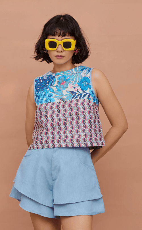 AZUL SHORTS - POWDER BLUE