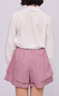AZUL SHORTS - MAROON GINGHAM