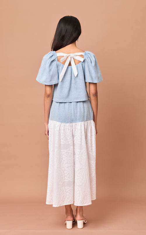 PACITA SKIRT - WHITE LACE COMBI