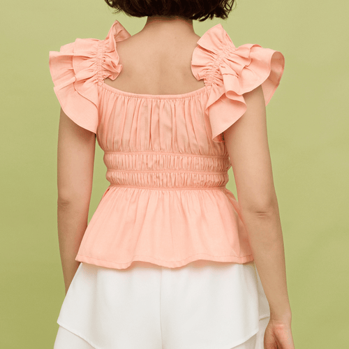 POPPY TOP - PEACH