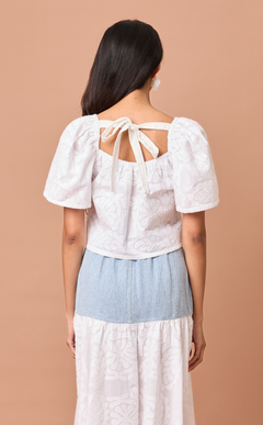 VANIA TOP - WHITE LACE