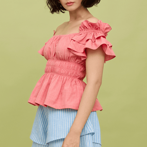 POPPY TOP - GRAPEFRUIT