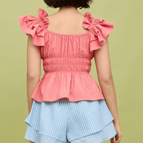 POPPY TOP - GRAPEFRUIT