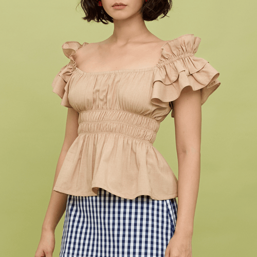 POPPY TOP - OATMEAL