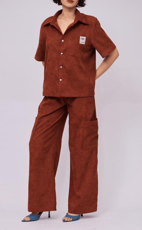 ALON PANTS -  CHOCOLATE CURDOROY