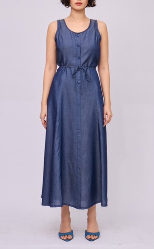ALMA DRESS - SOFT DENIM CHAMBRAY