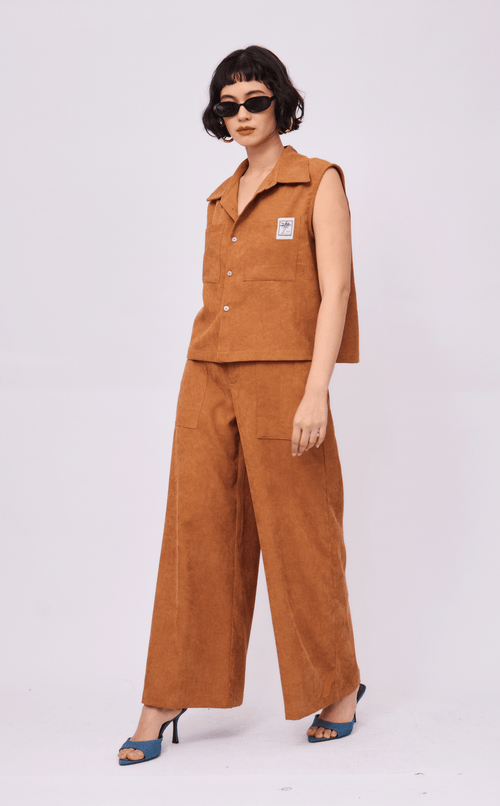DUA PANTS - CARAMEL CURDOROY