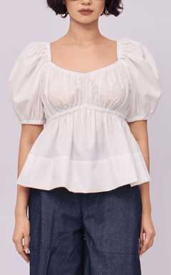 EYA TOP - WHITE POPLIN