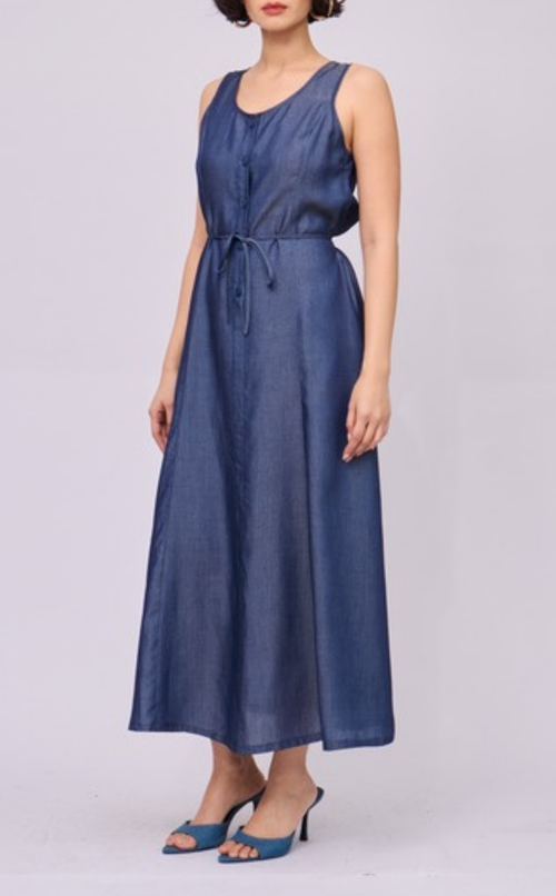 ALMA DRESS - SOFT DENIM CHAMBRAY