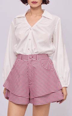 ELISSE TOP - WHITE POPLIN